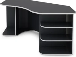 ByLIVING Schreibtisch Thanatos, 198x85 Cm, Melamin Anthrazit, Kanten Weiß -VIDAXL || HOMCOM Verkäufe 697a2254f8ebdf5c05b540a17d856e16