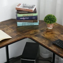 HOMCOM Computertisch, L-förmiger Eckschreibtisch, Schreibtisch, Bürotisch, E1 Spanplatte +Metall, Schwarz+Braun, 150 X 150 X 75 Cm -VIDAXL || HOMCOM Verkäufe 6a457a40f24dd1a1d08fc0c168166704