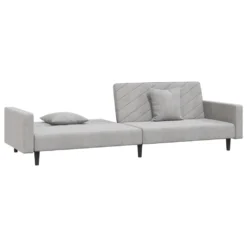 VidaXL Schlafsofa 2-Sitzer Mit 2 Kissen Hellgrau Samt -VIDAXL || HOMCOM Verkäufe 6ade6730bc7af96b1244220de958aafe