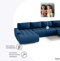 FEDVE Ecksofa Big Sofa Eckcouch Mit Schlaffunktion DHAKA U Form Couch Sofagarnitur -VIDAXL || HOMCOM Verkäufe 6cb1f7fdba30f8297e3d41fb1b4bf748