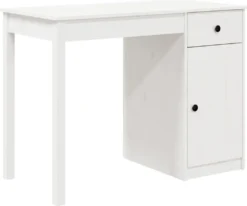 VidaXL Schreibtisch Weiß 100x50x75 Cm Massivholz Kiefer