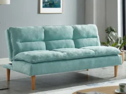 Schlafsofa Klappsofa 3-Sitzer CHARLISE - Stoff - Hellgrün -VIDAXL || HOMCOM Verkäufe 6ef4543ee8732abcfc604cca34d7cf87