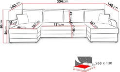 Mirjan24 Ecksofa Kris U, Stilvoll Eckcouch Mit Bettkasten Und Schlaffunktion, U-Form Couch, Schlafsofa (Alova 36 + Alova 71) -VIDAXL || HOMCOM Verkäufe 6fff9faf83bde164e905cfab8b68dc6d 2
