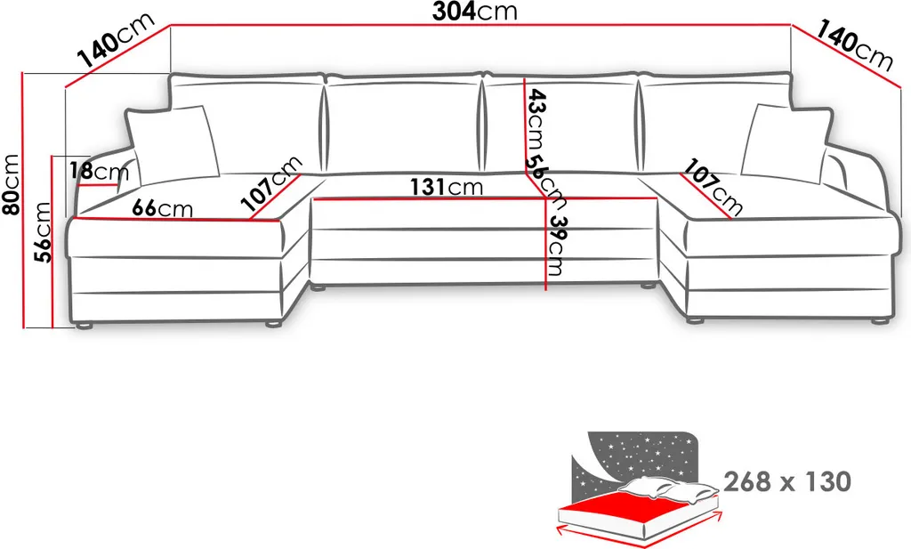 Mirjan24 Ecksofa Kris U Cord, Stilvoll Eckcouch Mit Bettkasten Und Schlaffunktion, U-Form Schlafsofa (Farbe: Poso 100) 6 Mirjan24 Ecksofa Kris U Cord, Stilvoll Eckcouch Mit Bettkasten Und Schlaffunktion, U-Form Schlafsofa (Farbe: Poso 100) – Bild 6