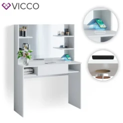 Vicco Schminktisch Frisiertisch Schminkkommode Daenerys QI Ladestation Kabellos -VIDAXL || HOMCOM Verkäufe 7032e7abb70b97fbc97b66cba8da8364