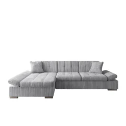 Mirjan24 Ecksofa Malwi Cord Mit Bettkasten Und Schlaffunktion, Elegante Couch, Polsterecke (Farbe: Poso 110, Seite: Links)