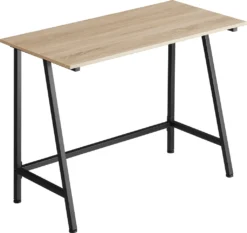 Tectake Schreibtisch Newton 100x50x77cm - Industrial Holz Hell, Eiche Sonoma