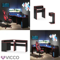 Vicco Computertisch Kron Schwarz 90 X 87,2 X 90 Cm Holzwerkstoff -VIDAXL || HOMCOM Verkäufe 725eff67dff54d464e0d8d2388ba8a9f
