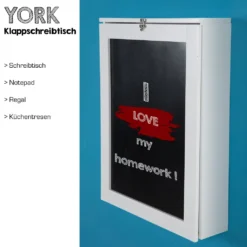 York - Klapptisch, Schreibtisch, Küchentisch, Tresen, Memoboard, Wandregal, Der Kleine Alleskönner Mit Viel Stauarum, We -VIDAXL || HOMCOM Verkäufe 7288d6d68a38638957a177693f9eacb3