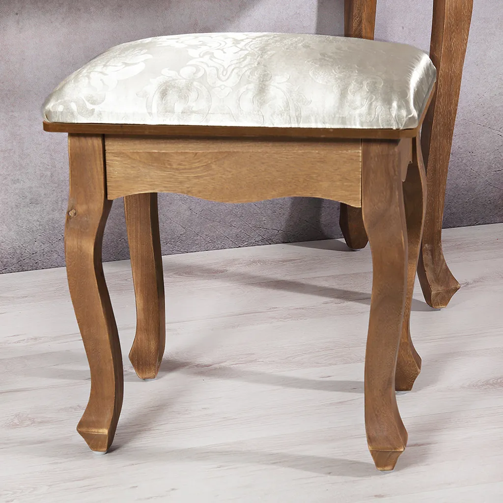 Melko Schminktisch Mit DREI Spiegeln Und Einem Hocker Im Shabby Chic BZW. Vintage-Look Mit Viel Stauraum, 105 X 40 X 144,5 Cm, Braun 8 Melko Schminktisch Mit DREI Spiegeln Und Einem Hocker Im Shabby Chic BZW. Vintage-Look Mit Viel Stauraum, 105 X 40 X 144,5 Cm, Braun – Bild 8