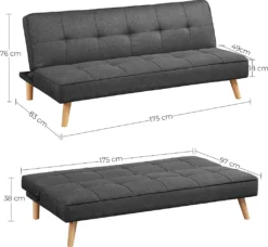 VASAGLE Schlafsofa, Schlafcouch, Bettsofa, Sofa, Bezug Aus Baumwoll-Leinen-Mischgewebe, Holzbeine, 175 X 83 X 76 Cm, Klappbar, Ausklappsofa Grau LCS701G01 12 VASAGLE Schlafsofa, Schlafcouch, Bettsofa, Sofa, Bezug Aus Baumwoll-Leinen-Mischgewebe, Holzbeine, 175 X 83 X 76 Cm, Klappbar, Ausklappsofa Grau LCS701G01 -VIDAXL || HOMCOM Verkäufe 74eec1c682c52c9e618a23261bf91631