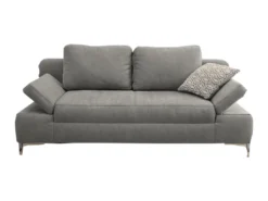 Schlafsofa Schlafcouch Grau Microfaser 200 Cm Mit Bettkasten - JANO - Die Möbelfundgrube