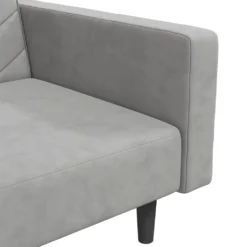 VidaXL Schlafsofa 2-Sitzer Mit 2 Kissen Hellgrau Samt -VIDAXL || HOMCOM Verkäufe 78a0372f60b24b5f11d414f870c56f17