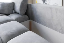 Easy Furniture Velvet Ecksofa In U-Form – Couch Mit Stauraum Und Kissen - Ausziehbares Schlafsofa – Sofa Mit Schlaffunktion - Schlafsofa Mit Bettkasten – Gästebett – 365 X 189 Cm Farbe: Hellgrau -VIDAXL || HOMCOM Verkäufe 790dbc61f7440449291552f741fb9935