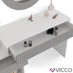 Vicco Schminktisch Arles Weiß Hellgrau Schminkspiegel 120x77 Cm Holzwerkstoff -VIDAXL || HOMCOM Verkäufe 79b11753d13a9e1b2991a7b4a3d06923 1