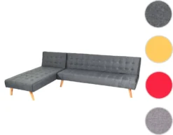 Ecksofa HWC-K38, Sofa Klappsofa, Liegefläche Links/rechts, Stoff/Textil Massivholz Dunkelgrau -VIDAXL || HOMCOM Verkäufe 79cf728f6a4d4538be27c7a7918bea2d