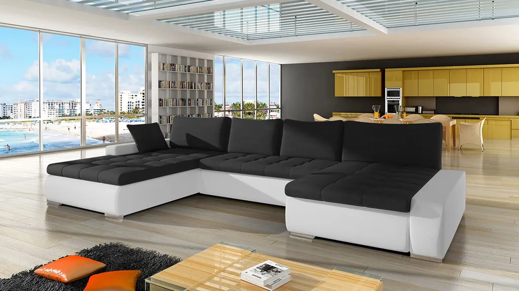 Mirjan24 Ecksofa Caro, U-Form Couch, Eckcouch Mit Bettkasten Und Schlaffunktion, Polsterecke, Couchgarnitur, Farbauswahl, Bettsofa Für Wohnzimmer (Soft 017 + Casablanca 2316) 1 Mirjan24 Ecksofa Caro, U-Form Couch, Eckcouch Mit Bettkasten Und Schlaffunktion, Polsterecke, Couchgarnitur, Farbauswahl, Bettsofa Für Wohnzimmer (Soft 017 + Casablanca 2316)