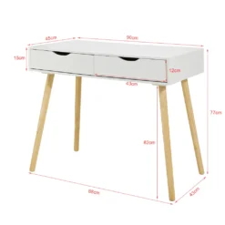 SoBuy FWT40-WN Schreibtisch Mit 2 Schubladen Computertisch Kinderschreibtisch Bürotisch, Weiß/Natur BHT Ca: 90x77x45cm 13 SoBuy FWT40-WN Schreibtisch Mit 2 Schubladen Computertisch Kinderschreibtisch Bürotisch, Weiß/Natur BHT Ca: 90x77x45cm -VIDAXL || HOMCOM Verkäufe 7ac3bda466239ffbc858e37bdc554052
