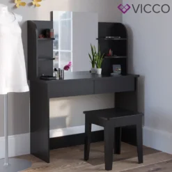 Vicco Schminktisch Charlotte Schwarz 108 X 139 X 40 Cm Holzwerkstoff -VIDAXL || HOMCOM Verkäufe 7b19aa7fe062d558e2d363d74595cfd5