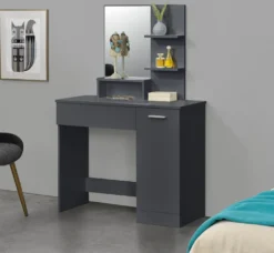 Frisierkommode Mit Spiegel Schrank Und Schublade Frisiertisch 138 X 90 X 38 Cm Schminktisch Mit Ablageflächen Spanplatte Dunkelgrau [en.casa] -VIDAXL || HOMCOM Verkäufe 7b360a613ff178014ce016078630f9be