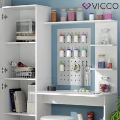Vicco Arbeitstisch Mit Schrank Tessa Weiß 122,9 X 168 X 52 Cm Holzwerkstoff -VIDAXL || HOMCOM Verkäufe 7b7bdfcbc98462f7d3f00246739e59e0