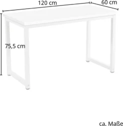 SVITA Uni Bürotisch Nussbaum-Optik Schwarze Metall-Beine Computertisch Schreibtisch Arbeitstisch PC Tisch -VIDAXL || HOMCOM Verkäufe 7ba71f2d5df938fe9deee615c813c9c6