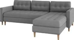 Selsey - Ecksofa / Eckcouch KOPENHAGA In Grau Mit Federkern, Bettfunktion, Hocker, Holzfüßen, Ottomane Links Oder Rechts -VIDAXL || HOMCOM Verkäufe 7c2c37274b12738e8104dcf677368731