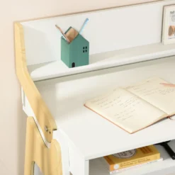 HOMCOM Schreibtisch Stehpult Und Sitzpult Mit Verstellbarem Regal Bürotisch Mit 2 Fächer Home-Office Helles Kiefer Beige Weiß 98 X 56,5 X 100,5 Cm 17 HOMCOM Schreibtisch Stehpult Und Sitzpult Mit Verstellbarem Regal Bürotisch Mit 2 Fächer Home-Office Helles Kiefer Beige Weiß 98 X 56,5 X 100,5 Cm -VIDAXL || HOMCOM Verkäufe 7d481db0f97056a175f33c673275463b