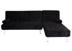 Schlafsofa HWC-K22, Couch Ecksofa Sofa, Liegefläche Links/rechts Schlaffunktion Samt Schwarz -VIDAXL || HOMCOM Verkäufe 7d96311816f9f3077eb170c8756b3bba