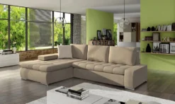 Mirjan24 Ecksofa Orkan Mini, Polsterecke, Schlaffunktion Und Bettkasten, Eckcouch Vom Hersteller, L-Form Sofa (Zetta 291 + Evo 27)