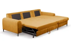 Ecksofa "Monaco" Eckcouch Sofa Schlaffunktion Senfgelb / Füße Gold Recamiere Rechts -VIDAXL || HOMCOM Verkäufe 7e670cbf156a3b3ac6e4596c5697299d