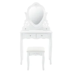 Juskys Schminktisch Julia Mit Spiegel, Hocker & 4 Schubladen, 74 X 40 X 138 Cm, Weiß, Landhausstil, MDF Holz, Kosmetiktisch Frisiertisch Kommode -VIDAXL || HOMCOM Verkäufe 7e8f16ad7dfabc64abc6672e8a685132