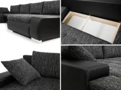 Mirjan24 Ecksofa Caro, U-Form Couch Mit Bettkasten Und Schlaffunktion, Polsterecke, Couchgarnitur Für Wohnzimmer (Zetta 291 + Zetta 294) -VIDAXL || HOMCOM Verkäufe 7eb195a6cd0c68b01665964265f101ea