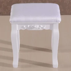 WOLTU Schminktisch Kosmetiktisch Frisiertisch Mit Spiegel Und Hocker 4 Schubladen 74,5 X 138 X 40cm, Weiß -VIDAXL || HOMCOM Verkäufe 7f0863225fadadaa162a24fc449c0347