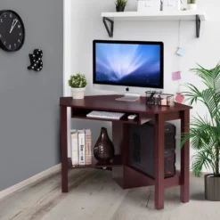 COSTWAY Schreibtisch Computerschreibtisch Computertisch Eckschreibtisch Winkelschreibtisch Bürotisch Corner Table Ecktisch Arbeitstisch Tastaturauszug 120 X 60 X 77cm (Braun) -VIDAXL || HOMCOM Verkäufe 7fa0d73ca40280f91a584d8afffe9ca0