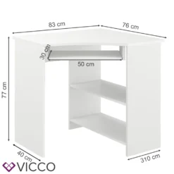 Vicco Eckschreibtisch Odin Weiß 83 X 77 X 76 Cm Holzwerkstoff 9 Vicco Eckschreibtisch Odin Weiß 83 X 77 X 76 Cm Holzwerkstoff -VIDAXL || HOMCOM Verkäufe 7fb551327754f01ee2c9ab71d15180d9