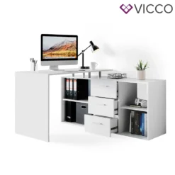 Vicco Eckschreibtisch Dante Weiß 120 X 75 X 145 Cm Holzwerkstoff -VIDAXL || HOMCOM Verkäufe 8089f0d4daa8cd0e43188e048f0a206b