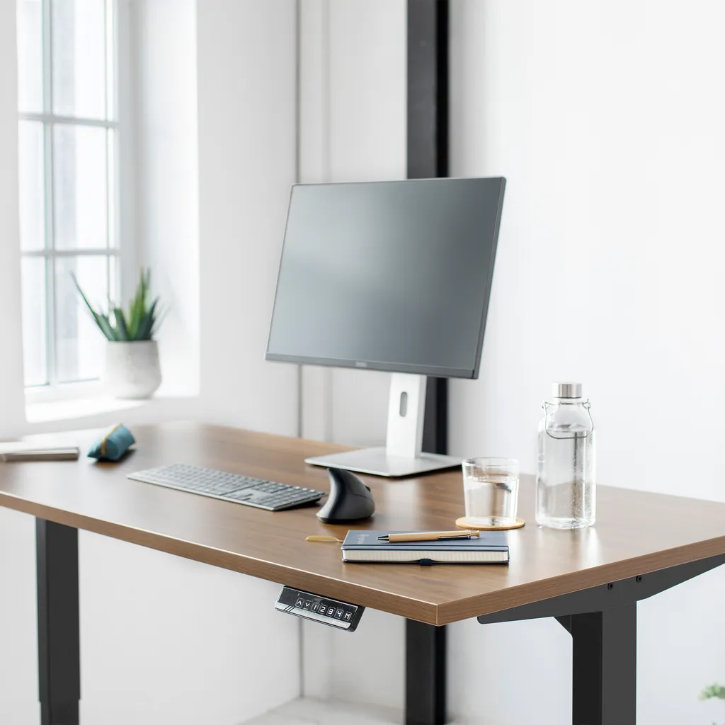 Ergotopia Desktopia Lite, Höhenverstellbarer Schreibtisch, Elektrisch Höhenverstellbares Tischgestell Mit Memory Funktion, Kollisionsschutz 6 Ergotopia Desktopia Lite, Höhenverstellbarer Schreibtisch, Elektrisch Höhenverstellbares Tischgestell Mit Memory Funktion, Kollisionsschutz – Bild 6