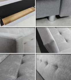 Schlafsofa Dave - Sofa Mit Schlaffunktion Und Bettkasten, Bett, Bettsofa, Schlafcouch (Grau (Suedine 06)) -VIDAXL || HOMCOM Verkäufe 82a3a9d67cbd003985673e43ce2443ff