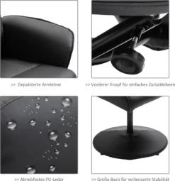 HOMCOM Massagesessel Mit Fußhocker Massagesessel Relaxsessel TV-Sessel145°-Neigung Liegesessel Ergonomischer Stuhl Mit 10 Vibrationpunkte Kunstleder Schwarz 76 X 81 X 105 Cm -VIDAXL || HOMCOM Verkäufe 82db1d9e12659b8772bce984ab610445