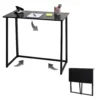 Schreibtisch MCW-K67 Faltbar, Konsolentisch Klapptisch Laptoptisch Ablagetisch, 80x45cm, Metall MDF Schwarz