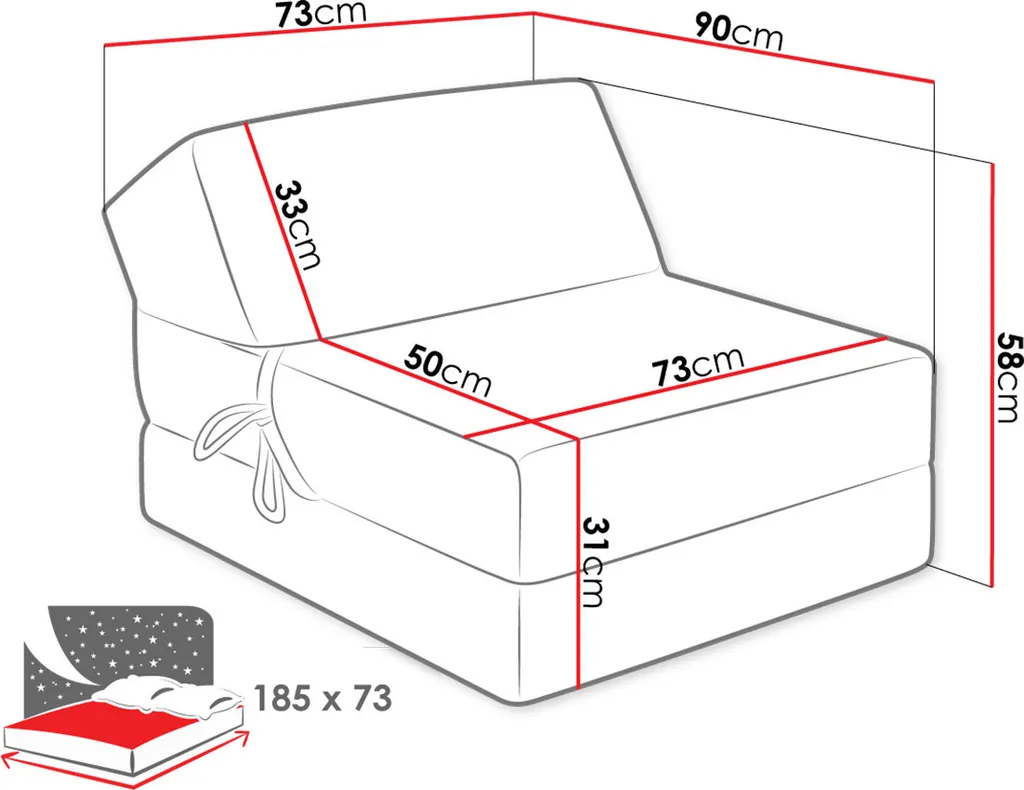 Mirjan24 Sofa Kevin Cord Mit Schlaffunktion, Schlafsofa, Bettsessel, Klappmatratze (Farbe: Poso 100) 6 Mirjan24 Sofa Kevin Cord Mit Schlaffunktion, Schlafsofa, Bettsessel, Klappmatratze (Farbe: Poso 100) – Bild 6