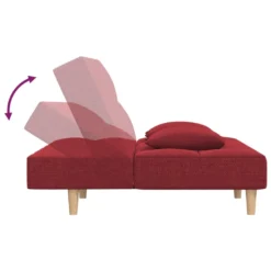 VidaXL Schlafsofa 2-Sitzer Mit 2 Kissen Weinrot Stoff -VIDAXL || HOMCOM Verkäufe 84764291462c650709e7ae17e7b76f0d