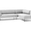 HOMEXPERTS Ecksofa Rechts KERSTIN 230 X 169, H 74 Cm Grau 3 Sitzplätze