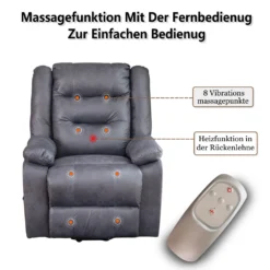 Asukale Elektrisch Relaxsessel Aufstehsessel Fernsehsessel Massagesessel Mit Aufstehhilfe Heizung Liegefunktion Grau -VIDAXL || HOMCOM Verkäufe 85110850e3cda345c6735e9df07311e5