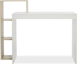 Meerveil Schreibtisch, Computertisch, Mit Ablagefach, Weiß+Natur -VIDAXL || HOMCOM Verkäufe 85b4b028e3b3be632fa484168dd4f84e