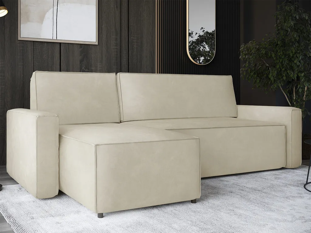 Mirjan24 Ecksofa Madryt, L-Form Couch Mit Bettkasten Und Schlaffunktion, Eckcouch Mit Bettfunktion (Farbe: Manila 02, Seite: Links) 2 Mirjan24 Ecksofa Madryt, L-Form Couch Mit Bettkasten Und Schlaffunktion, Eckcouch Mit Bettfunktion (Farbe: Manila 02, Seite: Links) – Bild 2