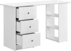 [en.casa] Schreibtisch Weiß 120x49x72cm Mit 3 Ablageflächen Und Schubladen Bürotisch Computertisch PC Tisch -VIDAXL || HOMCOM Verkäufe 86d818d1d41f5869a74e2f54be1f2de7