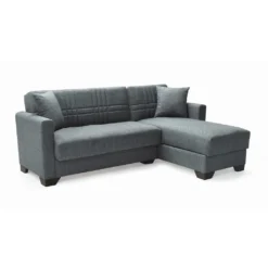 Ecksofa Posen Webstoff Anthrazit