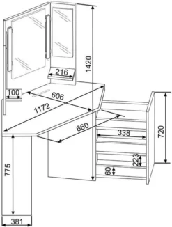 LED Eck-Schminktisch - Weiß & Grau - CHARLENE -VIDAXL || HOMCOM Verkäufe 88f5ab51d78271e45a6cb6a962c20d8d